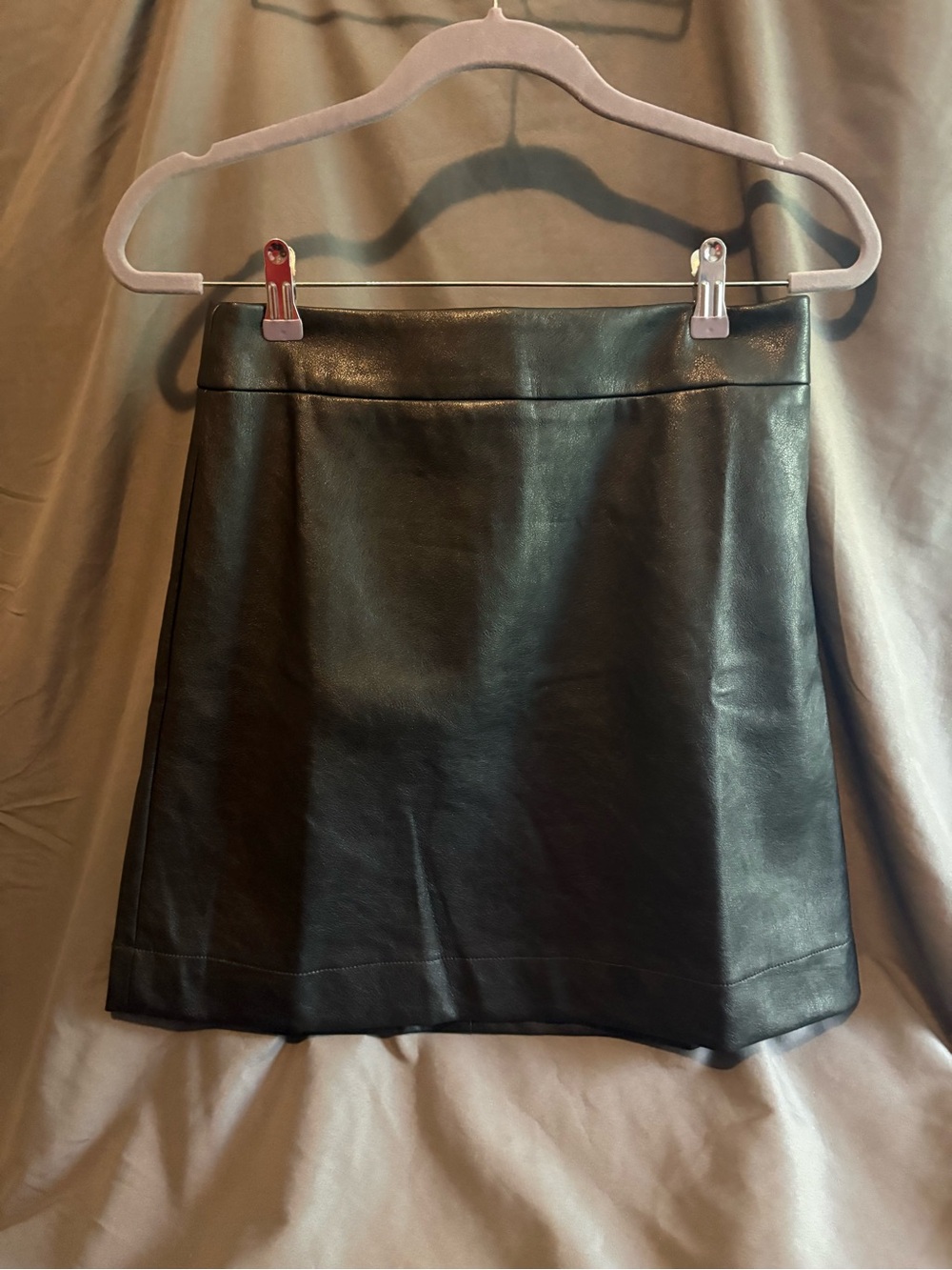 J. Crew Black Faux Leather Mini Skirt